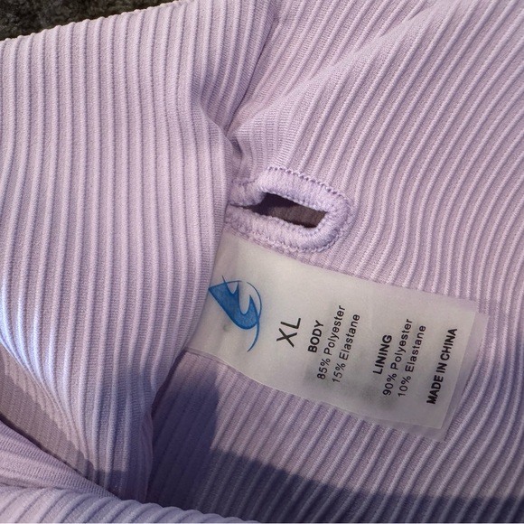 Purple Cropped Ribbed Tank - Picture 2 of 2